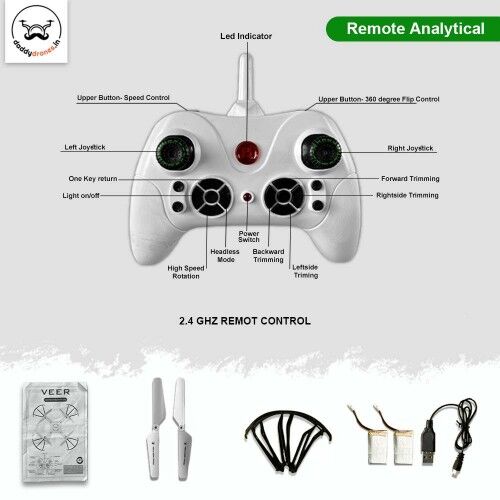 ELECTROBOTIC VEER 360 ALTITUDE HOLD DRONE DOUBLE BATTERY DOUBLE FUN Drone With 2.4